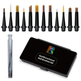 12-Piece Nail Art Brush Set – Multifunctional Gel & Detail Brushes