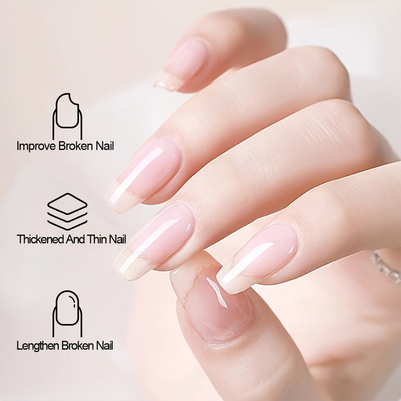 Fiber Base Gel features - enhance thickness, rich in fiber, easy to apply with product bottle and brush detail 