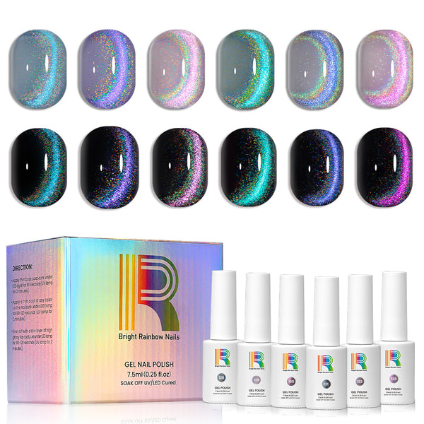 Starlight Galaxy - Laser Cat Eye Gel Polish 6 Colors Set 7.5ml