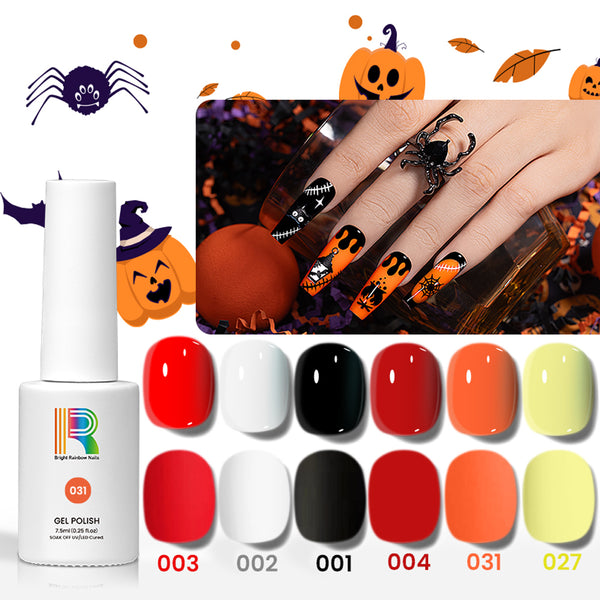 Halloween Spooky Nail Gel Polish Set 6 Colors 7.5ml