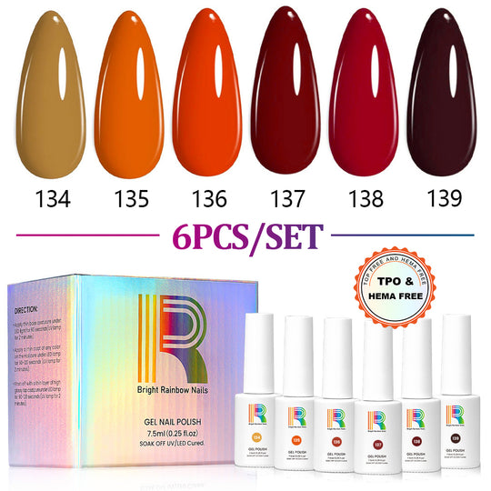 Autumn Harvest- Warm Fall Gel Polish Set 6 Colors 7.5ml