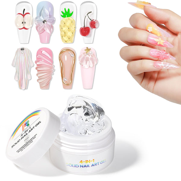 Clear 4-IN-1 Solid Nail Art Gel  15ml