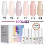 Serene Sands - Classic Nude Gel Nail Polish 6 Colors Set 7.5ml